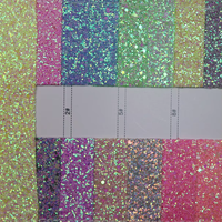 Tissu en Cuir de Polyuréthane Écologique Extensible et Imperméable avec Motif Gaufré et Paillettes pour Canapé, Chaussures, Robe