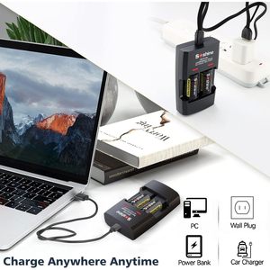 Soshine Cr123 Cr2 Smart Battery <b>Charger</b> For Camera 3V Rechargeable Batteries Desktop Type With <b>Usb</b> Cable - Product Image 2