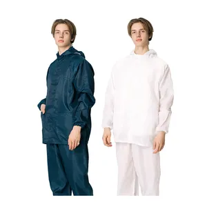 Antistatic Lint-Free Cleanroom Scrub Sets ESD-Safe Jump Suit for SMT Workshop Factory Price Hospital Uniforms for Work Ware