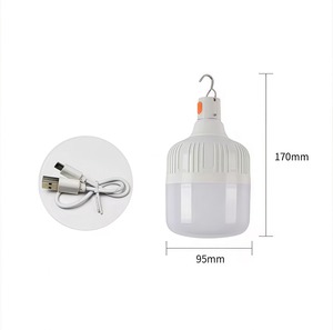 <b>LED</b> Emergency <b>Light</b> Bulb 140mm <b>USB</b> Rechargeable Cold White <b>Light</b> for Outdoor Camping IP20 Waterproof Remote Control Emergency - Product Image 6
