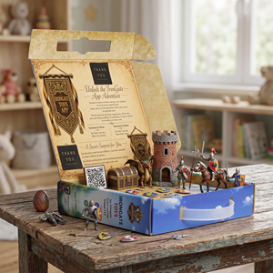 Custom Logo Printed Foldable Corrugated Paper <b>Gift</b> <b>Box</b> <b>Large</b> Capacity Clear Plastic Toys Organizer Storage Boxes Kids - Product Image 2