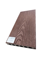 Bon prix 3d gaufrage terrasse plancher extérieur jardin co-extrusion creux WPC terrasse
