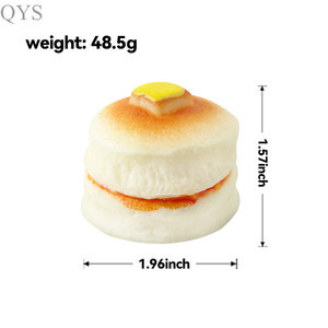 Qys ของเล่นรูปแพนเค้กจำลองนุ่มนิ่มแบบบีบเพื่อคลายความเครียดเพื่อระบายความเครียด - Product Image 6