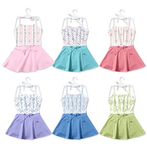 Tiaose <span class=keywords><strong>Abbigliamento</strong></span> Alla Moda per Bambini, Nuovo Set Due Pezzi per Ragazze, Canotta con Bretelle e Gonna Yoga con Fiocco, Completo Sportivo - Product Image 3