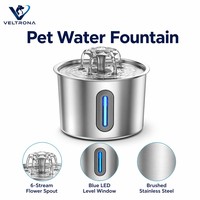 Tempat Minum Hewan Peliharaan 2.2L dari Baja Tahan Karat 304 untuk Anjing dan Kucing, Sirkulasi Otomatis dengan Desain yang Dapat Dilepas