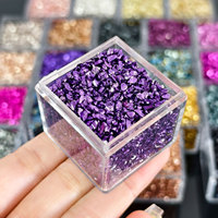 Ensemble de paillettes pour ongles en verre brisé, 24 couleurs, 24 sachets de 5g chacun, pour la manucure DIY et les loisirs créatifs scintillants pour les fêtes