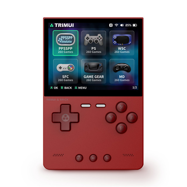2024 New TRIMUI BRICK Handheld Game Console Vertical Screen Small Square Brick Portable Classic Nostalgic Games Consoles