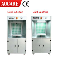Cabine de peinture à sec AUCARE, cabine de pulvérisation sur banc, galvanisée 1,2 mm, table réglable en hauteur et à vitesse variable pour ateliers d'artisanat en résine