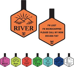 Hochwertige Silikon Coller verstellbare Gravur QR Cord Metall NFC Pet Tag - Product Image 3