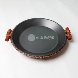 Serving <b>Tray</b> Non Stick Iron <b>Large</b> Size For Restaurant Use Solid Color Simple Style - Product Image 3