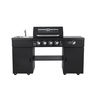 Cuisine extérieure modulaire Offre Spéciale Barbecue indépendant Barbecue à gaz avec four Réfrigérateur Armoire combinée