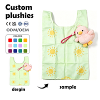 Bolsa de Compras Plegable Reutilizable de Gran Capacidad, Personalizada, Ecológica, de Algodón PP, con Forma de Conejo, Súper Suave