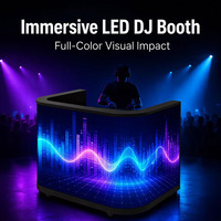 Mur vidéo LED portable incurvé P2 P1.86 P2.5 pour stand de DJ, façade de magasin, club, exposition