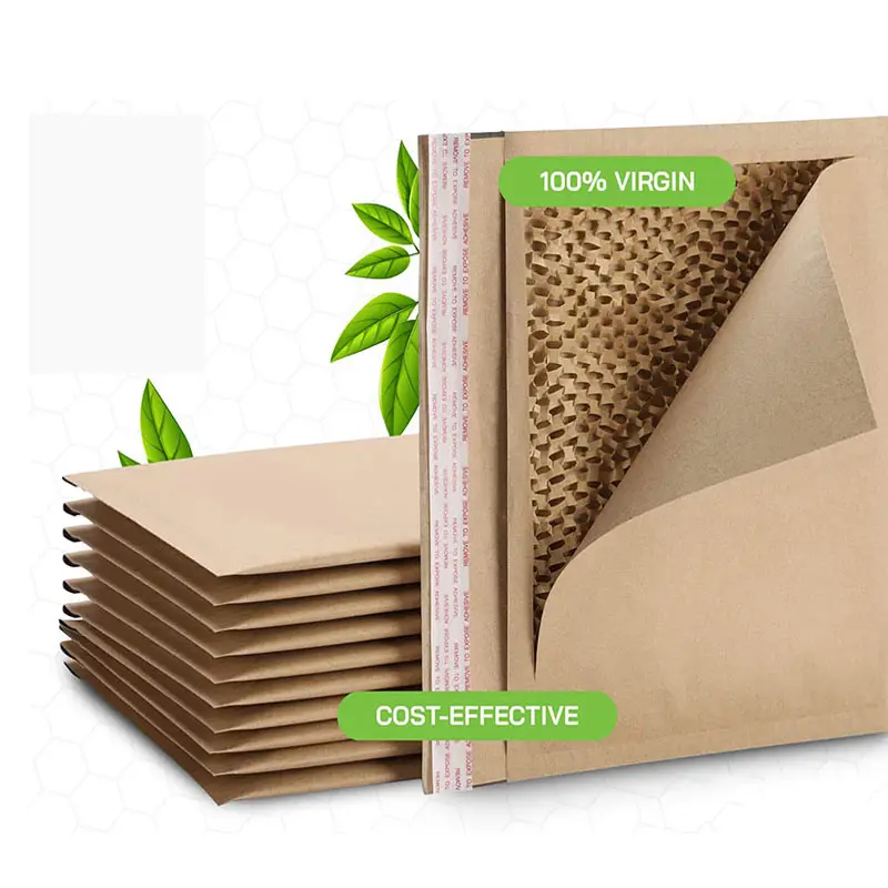 100% Curbside Reciclável Hexcoat Tamper Resistant Grosso Envelopes Papel Honeycomb Acolchoado Mailers Para Envio E Embalagem