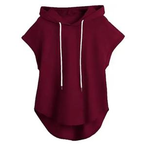 Sudaderas con Capucha sin Mangas Extra Grandes para Mujer, al por Mayor, con Cordón y Gorro, Tallas Grandes - Product Image 4