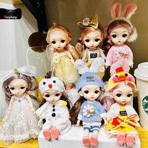 Porte-clés pendentif en plastique pour femme, motif dessin animé, mignon, tendance, exquis, jouet <span class=keywords><strong>princesse</strong></span> à habiller - Product Image 4