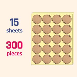 <span class=keywords><strong>Étiquettes</strong></span> pour la mise en conserve des aliments, des boissons, des noix, autocollants en papier kraft brun pour écrire - Product Image 3