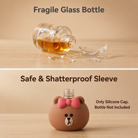Capuchon diffuseur de parfum en silicone de qualité alimentaire personnalisé, couvercle de bouteille motif dessin animé, accessoire décoratif OEM ODM
