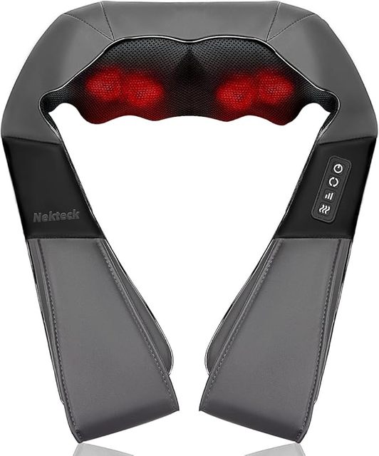 Electric Deep Tissue Kneading Massage Pillow Pain Relief Relaxation Neck Shoulder Back Massager with Heat Shoulder Support