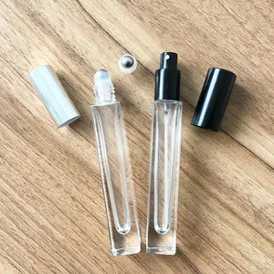 クリスタル香水スプレーボトル8ml10mlミニサンプル香水透明アトマイザースプレーガラス瓶オードパルファムコロン用