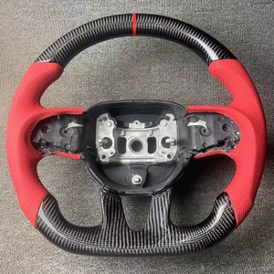 Accessoires de voiture adaptés <span class=keywords><strong>à</strong></span> la Dodge <span class=keywords><strong>Challenger</strong></span> Charger, cuir perforé personnalisé, fibre de carbone forgée, volant GT <span class=keywords><strong>RT</strong></span> SRT - Product Image 4