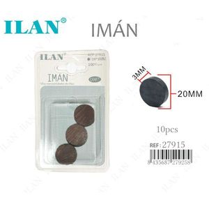 Magneti Circolari Ilan Imn 20mm x 3mm Confezione da 10 per Lavori Artigianali - Product Image 1