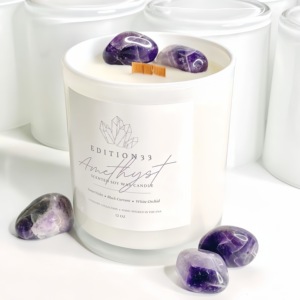 Bougie de gemme infusée de cire de soja de marque de distributeur de luxe personnalisée bougie parfumée <span class=keywords><strong>magique</strong></span> avec fleurs sèches - Product Image 2