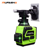 MUFASHA Niveau laser rotatif 3D à faisceau vert 12 lignes 360 Niveau laser rotatif à nivellement automatique pour mur extérieur et sol T121