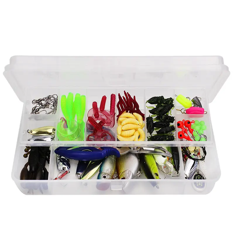 Hongshan 120pcs Fishing Lures Set Mixed Fishing Accessories Minnow/Popper Spoon Hooks Artificial Bait