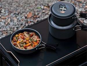 Açık Hava Alüminyum Alaşımlı Kamp Yemek Pişirme Seti 3-5 Kişilik Tam Taşınabilir - Product Image 4