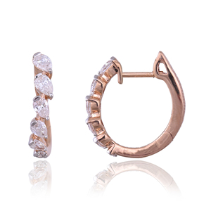 14K Gold <b>Stud</b> <b>Earrings</b> with Bezel Setting Luxury Party Jewelry Elegant Design for Wedding Gift - Product Image 6