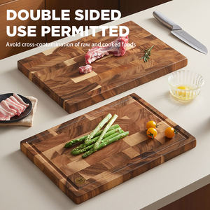 Ensemble de planches à découper en bois pour cuisine personnalisées - Acacia à grain bouté pour la viande et les légumes Planche à découper de <span class=keywords><strong>boucher</strong></span> pour une utilisation en cuisine - Product Image 5