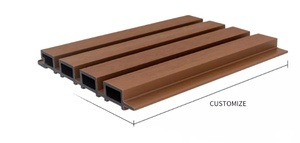 WPC composite nhựa bảng tường louvers chải kỹ thuật cho phí bảo hiểm gỗ mặt tiền tấm - Product Image 3