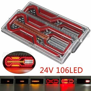 2 Luces Traseras LED de 24V para Camión, Luz de Freno Trasera, Luz de Señalización para Remolque, Caravana, Camión, Tractor - Product Image 1