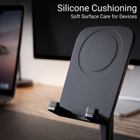 Support de bureau réglable et extensible MoxB à rotation 360 degrés pour téléphone et tablette, idéal pour le streaming en direct