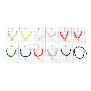 Bracciale con croce in acciaio inossidabile e nodo a sette stelle, fatto a mano, 12 pezzi, Ref45190 - Product Image 2