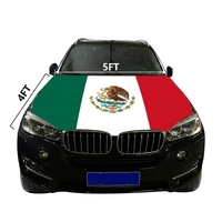 Drapeau mexicain pour capot de voiture, style fanion, imperméable, en polyester élastique, pour décoration extérieure, vente en gros