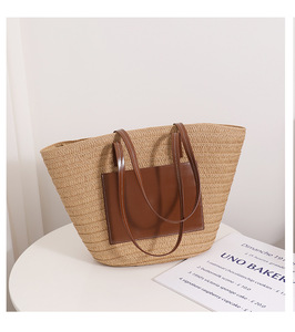 Bolso de Verano <span class=keywords><strong>2023</strong></span> para Mujer, Tejido a <span class=keywords><strong>Crochet</strong></span> con Borla, Bolso de Playa de Paja Hecho a Mano, Bolso Tejido, Cartera, Clutch - Product Image 2