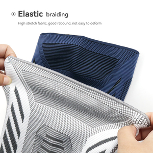 Rodillera de compresión tejida en <span class=keywords><strong>3D</strong></span> con soporte de resorte para levantamiento de pesas y sentadillas, venta al por mayor, logotipo personalizado BOLI - Product Image 4