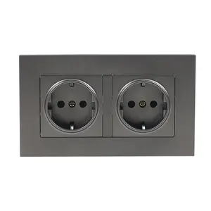 European Standard Sockets And Switches Electrical Power EU 16A 220V Schuko Socket Doubles Outlet