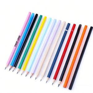 Crayon rond vierge personnalisé de qualité supérieure avec logo imprimé – Cadeau promotionnel pour entreprise et bureau # 2 crayons - Product Image 1