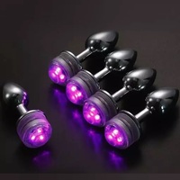 Jouets sexuels, plug anal, jouets sexuels érotiques, plug anal à lumière LED avec télécommande