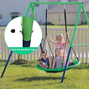 مجموعة أرجوحة ملونة للحديقة الخلفية للترفيه في الهواء الطلق للأطفال - Product Image 1