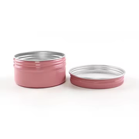 Boîte en aluminium ronde noire givrée 10g-250g, conteneur en métal doré pour savon et beurre corporel avec bouchon à vis sécurisé