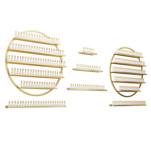 2025 Custom Modern Stainless Steel <b>Nail</b> Polish Display Station Makeup Wall Hangers Cosmetics Shelves Living Room Retail Store MK - Product Image 5
