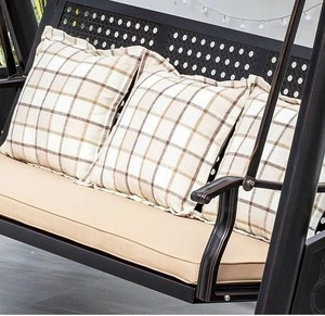 ชิงช้ากลางแจ้ง: สวนสนาม/ระเบียงกลางแจ้งกันฝนอลูมิเนียมหล่อจากแสงอาทิตย์เก้าอี้โยกคู่และชิงช้า - Product Image 5