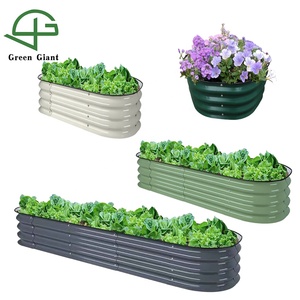 Prix usine Pots <span class=keywords><strong>de</strong></span> fleurs en acier galvanisé Kit <span class=keywords><strong>de</strong></span> jardin surélevé boîte <span class=keywords><strong>de</strong></span> jardinière 11''Tall <span class=keywords><strong>DIY</strong></span> Garden Bed - Product Image 1