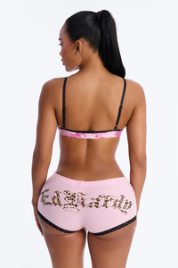 26 Summer Sexy Floral Print <b>Boxer</b> Briefs Bikini Sexy Swimwear Tie-up Two-Piece Tie-up Swimsuit - Product Image 3