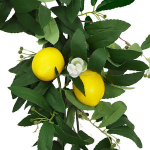 Guirnalda <span class=keywords><strong>de</strong></span> Limones Artificiales, Decoración <span class=keywords><strong>de</strong></span> Pared con Plantas Verdes Artificiales para Primavera, Hogar, Cocina, Puerta, Bodas y Mesa - Product Image 5