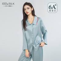 100% mûrier soie femmes deux pièces pyjama ensemble luxe mode maison porter motif solide 16mm épaisseur grande taille pour l'été
